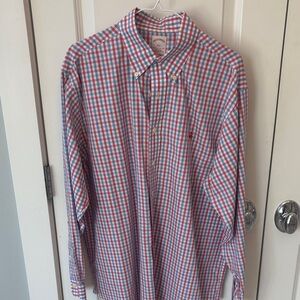 Brooks Brothers Red and Blue Gingham Button-Down Shirt